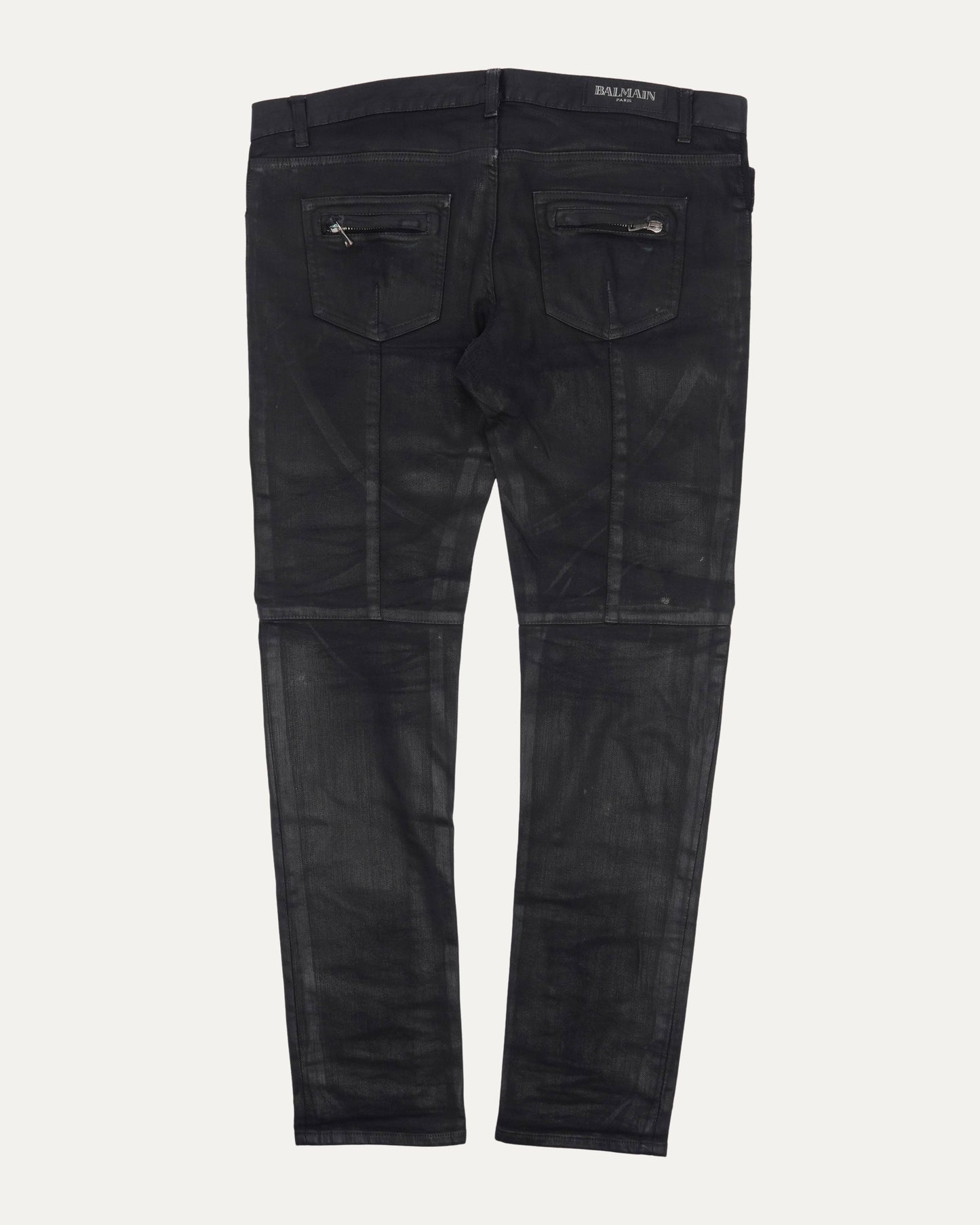 Waxed Biker Jeans
