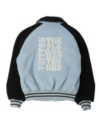 "Calligraphy and a Violin Case" Shearling Wool Varsity Blouson