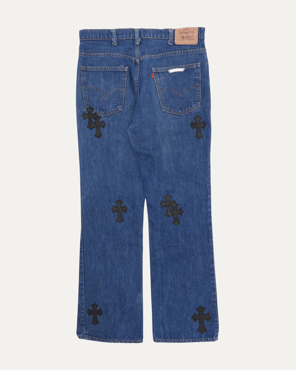 Levis 517 Orange Tab Cross Patch Jeans