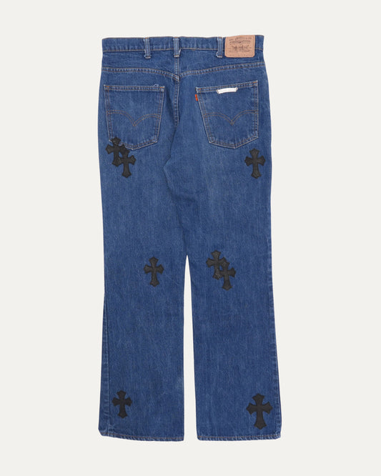Levis 517 Orange Tab Cross Patch Jeans