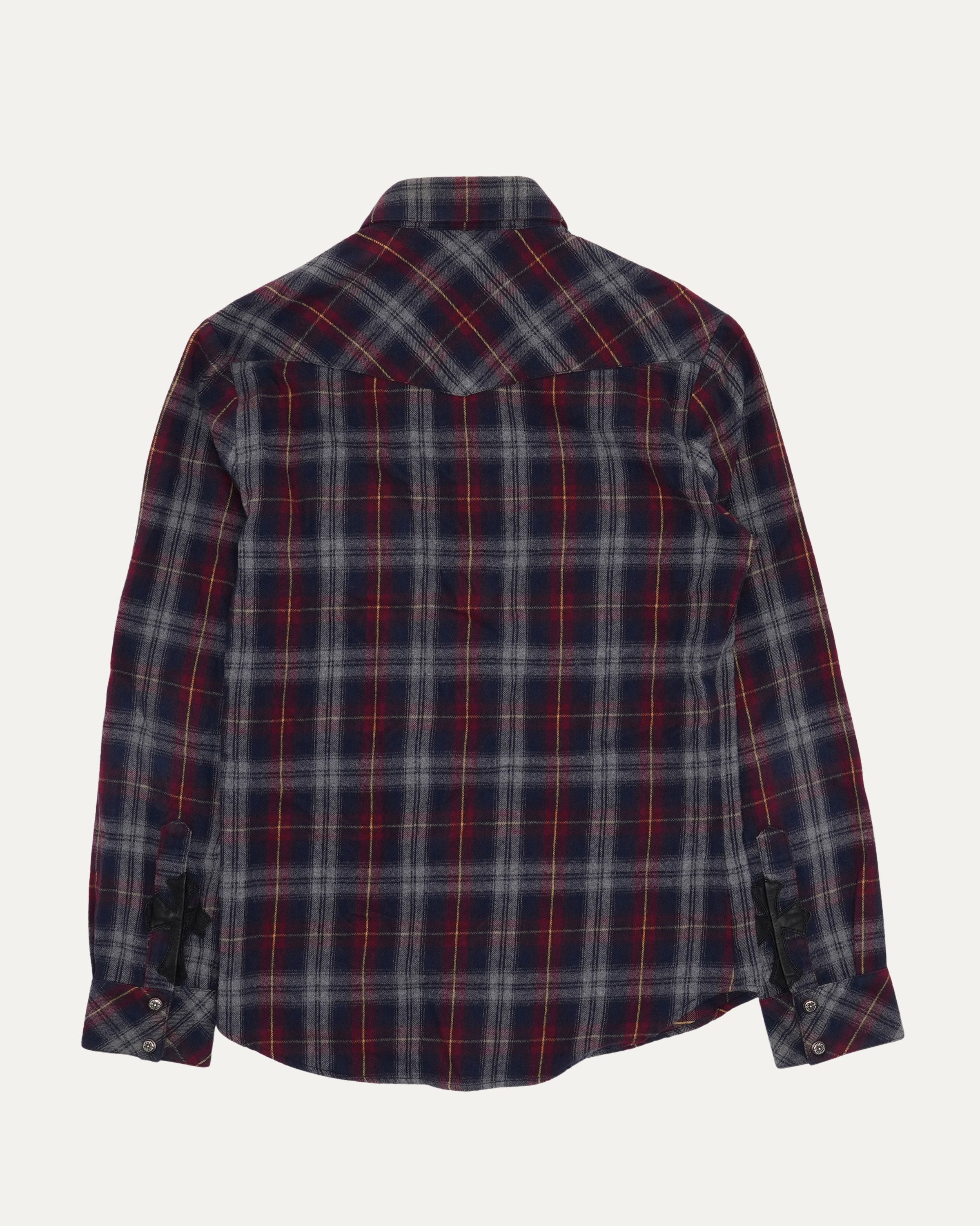 Chrome Hearts Cross Patch Vine Button Flannel Shirt – Justin Reed