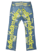 Distressed Embroidered Jeans