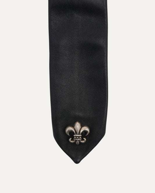 Fleur Embellished Leather Tie