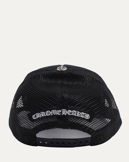 Pony Hair Cemetery Cross Patch Trucker Hat