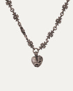 Tiny E Heart Pendant Necklace