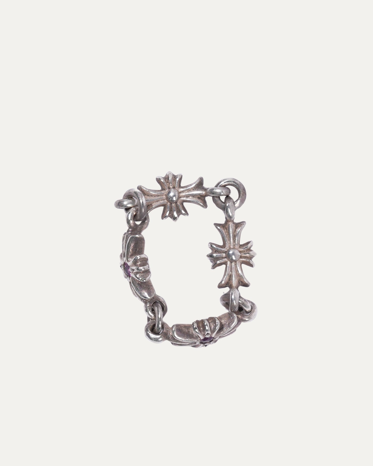 Pink Sapphire Tiny E Ring
