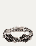 Floral Cross Link ID Bracelet