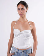 Beaded-Strap Bustier