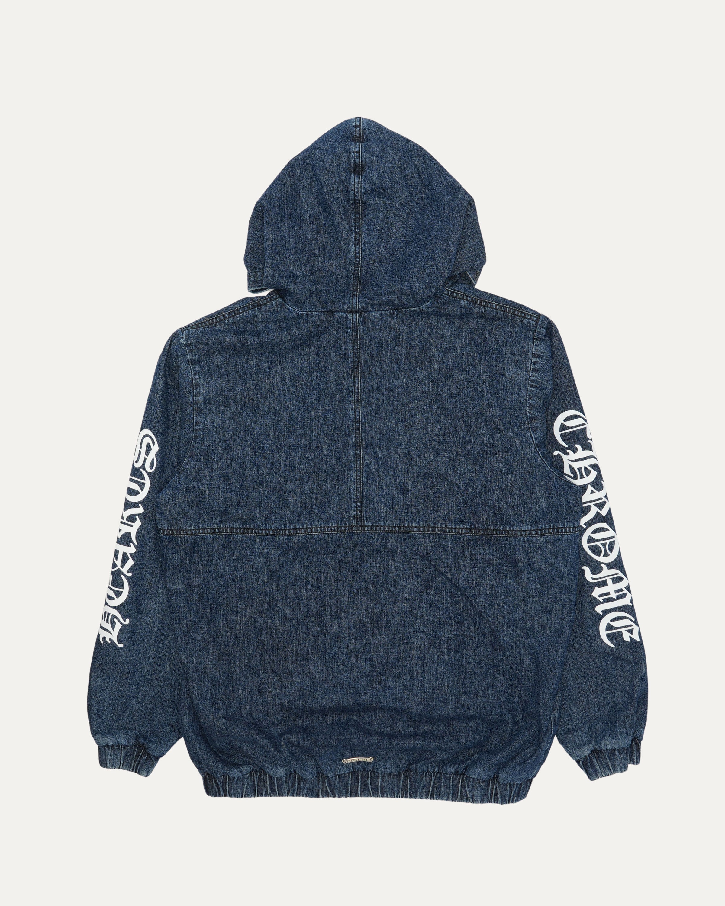 Ruckus Hooded Denim Cross Patch Jacket