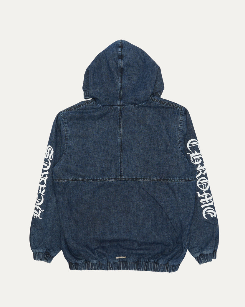 Ruckus Hooded Denim Cross Patch Jacket