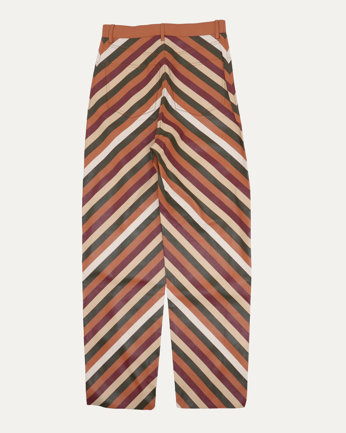 Chevron Print Leather Pants