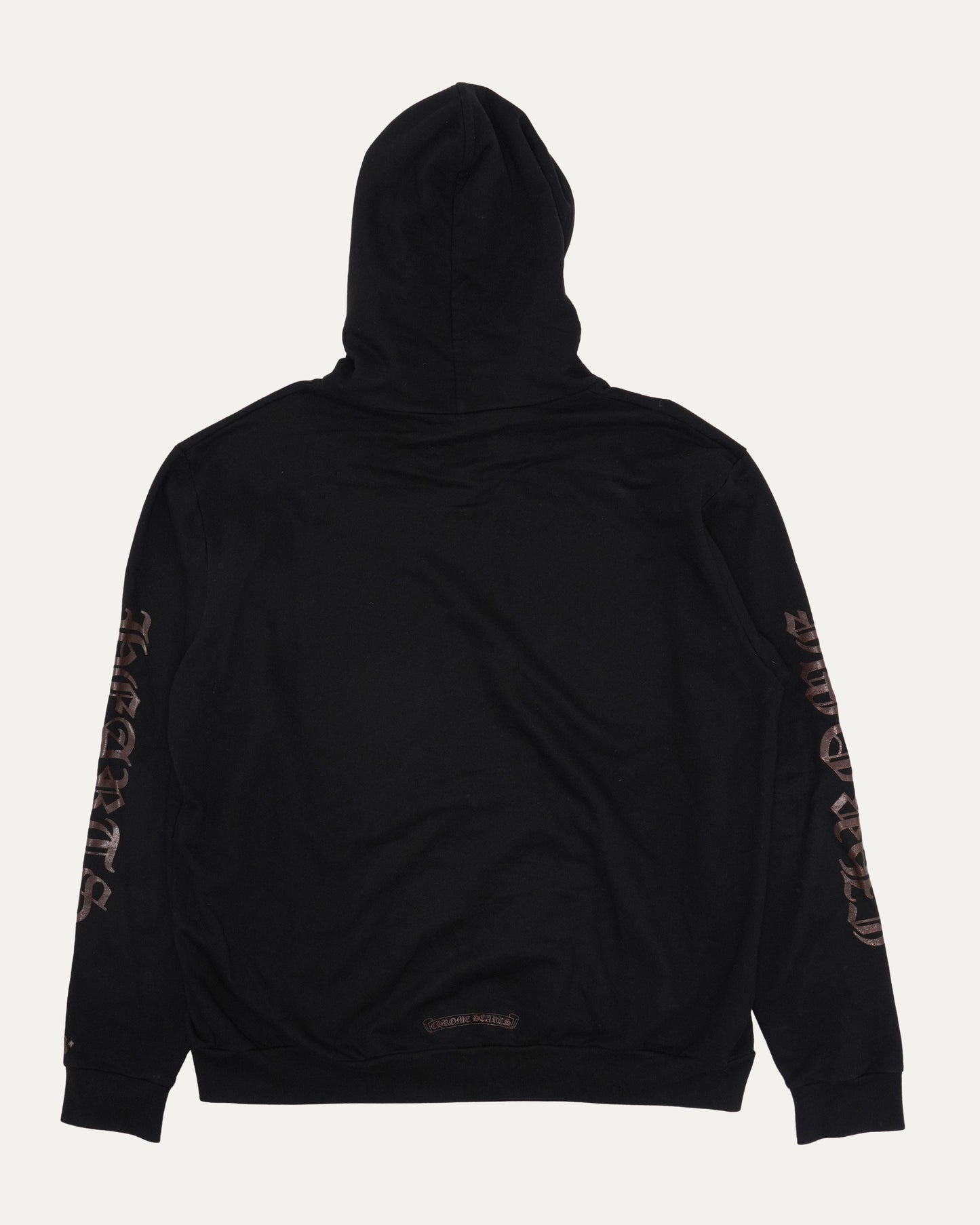 Vertical Logo Glitter Print Zip Up Hoodie
