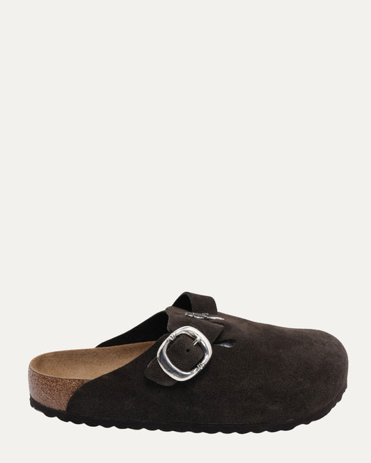 Dagger Embellished Birkenstock Boston Suede Mule