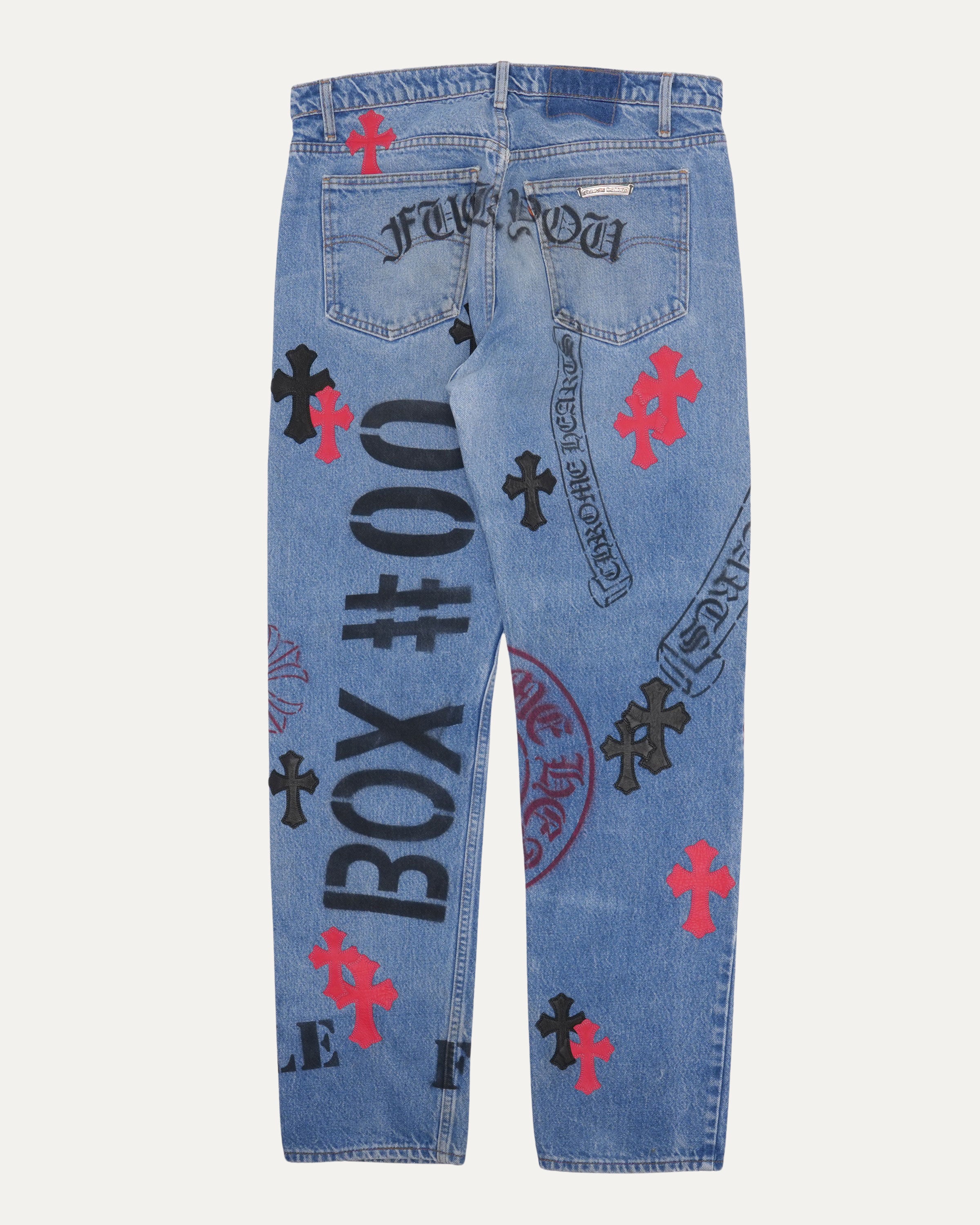 Chrome Hearts Levi's 501 Cross Patch Stencil Jeans – Justin Reed