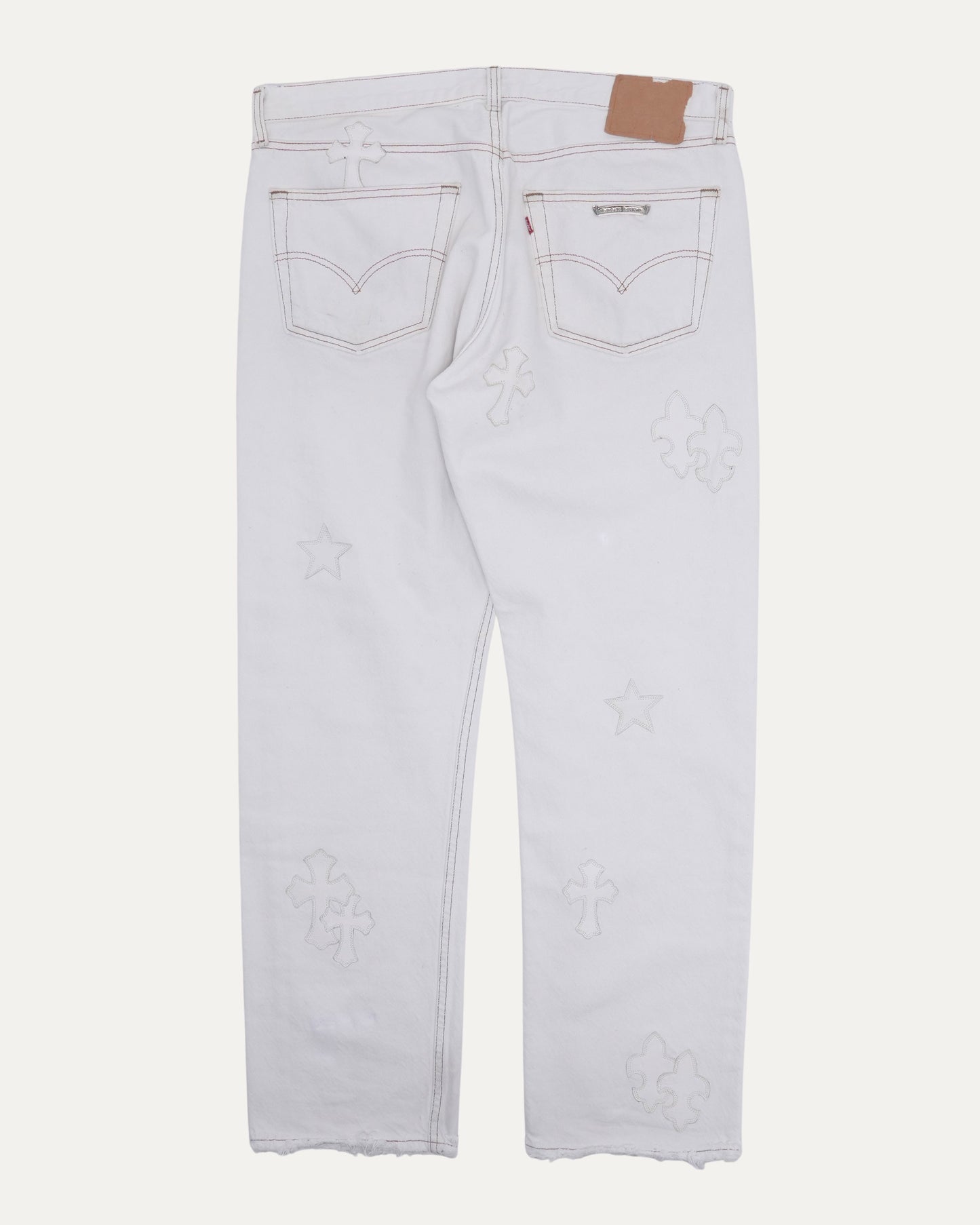 St. Barths Levis 501 Multi Patch Jeans