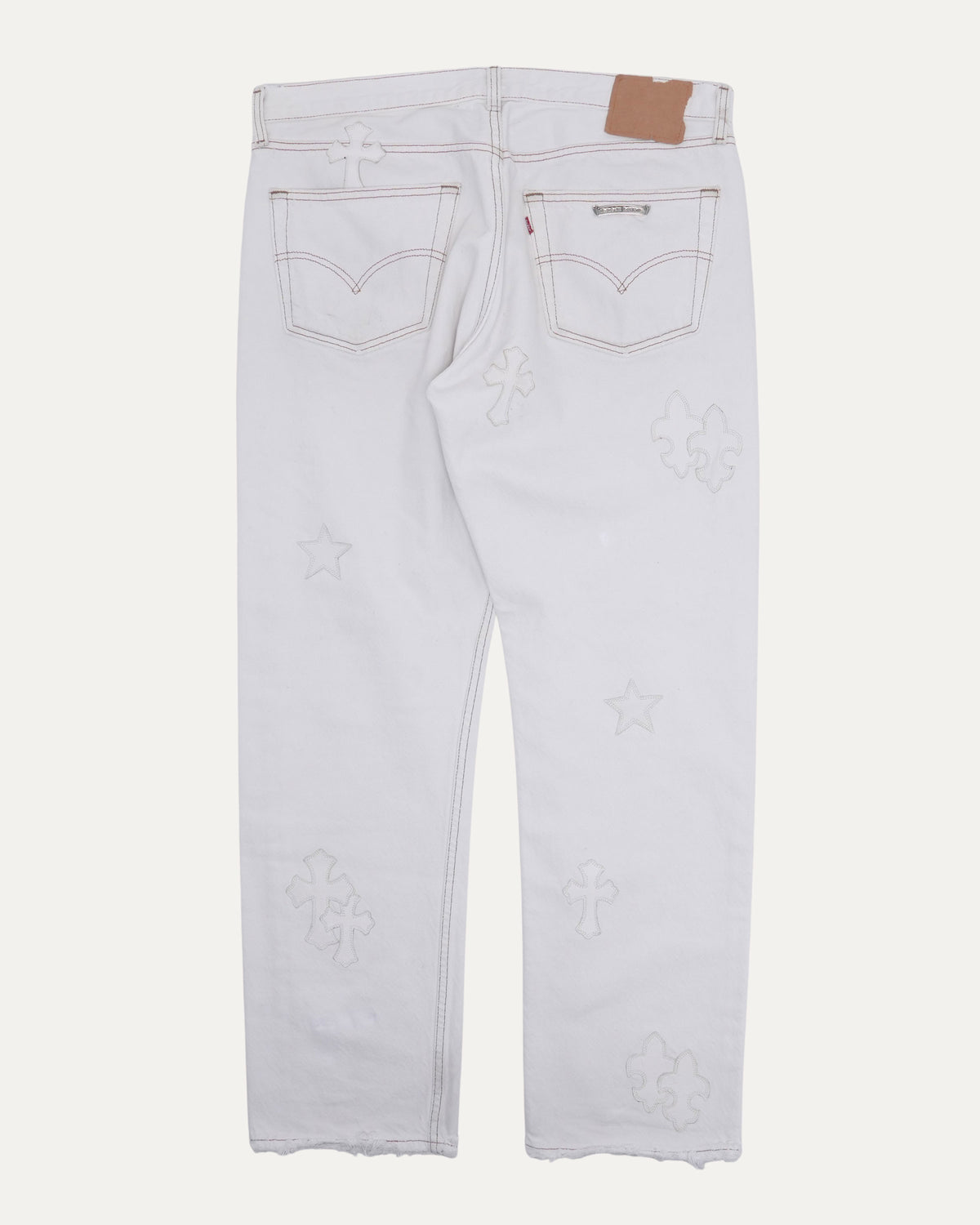 St. Barths Levis 501 Multi Patch Jeans