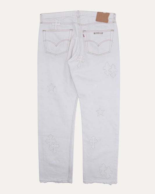 St. Barths Levis 501 Multi Patch Jeans