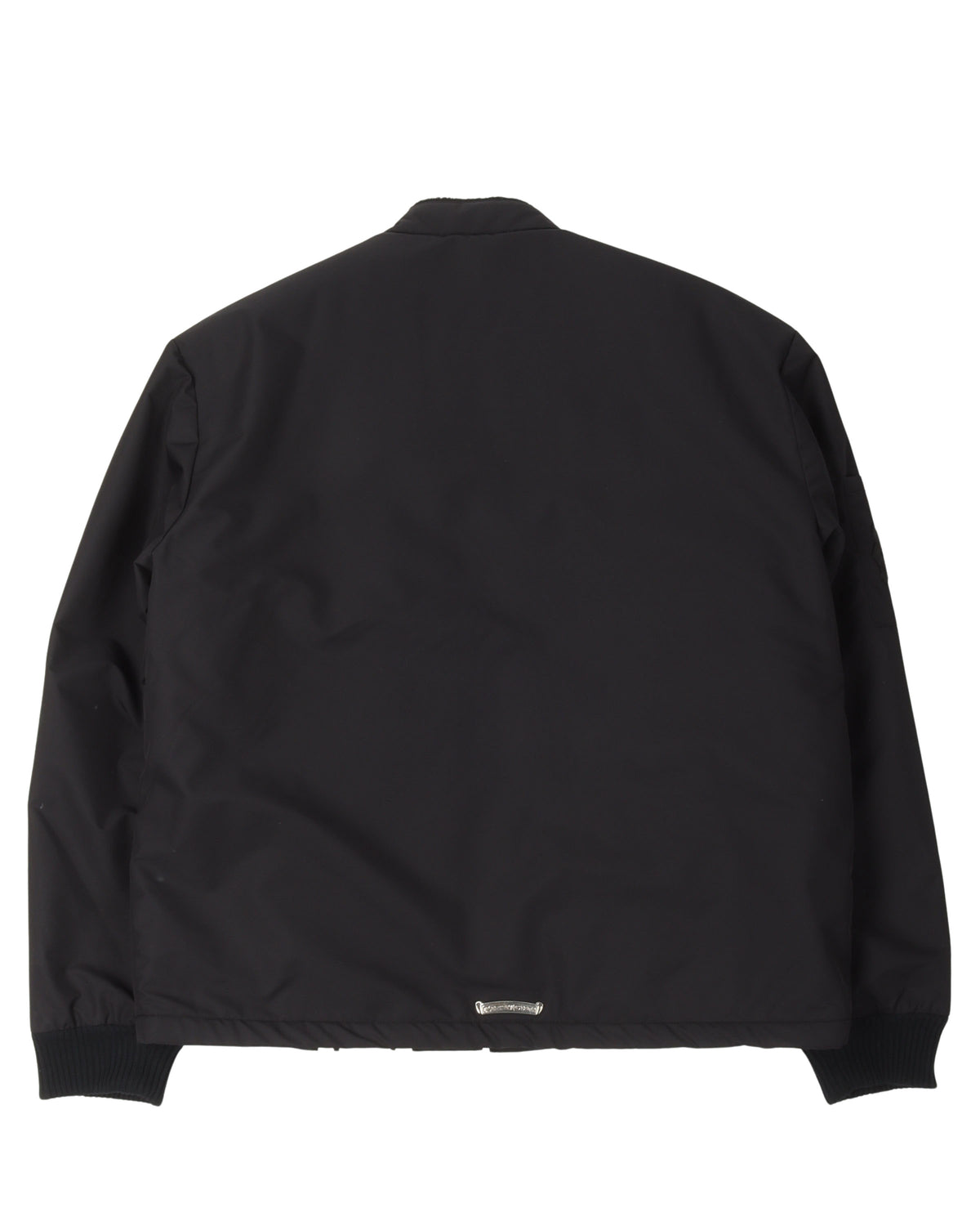 Faux Fur Lined Cemetery Cross Patch Racing Jacket