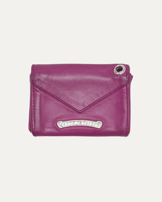 Plus Cross Embellished Snap Wallet
