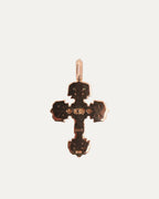 Gold Emerald Filigree Cross Pendant