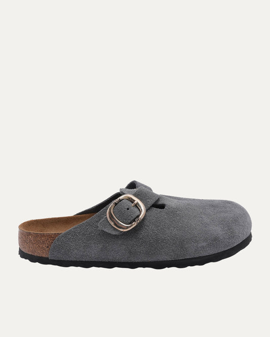 Dagger Embellished Birkenstock Boston Suede Mule