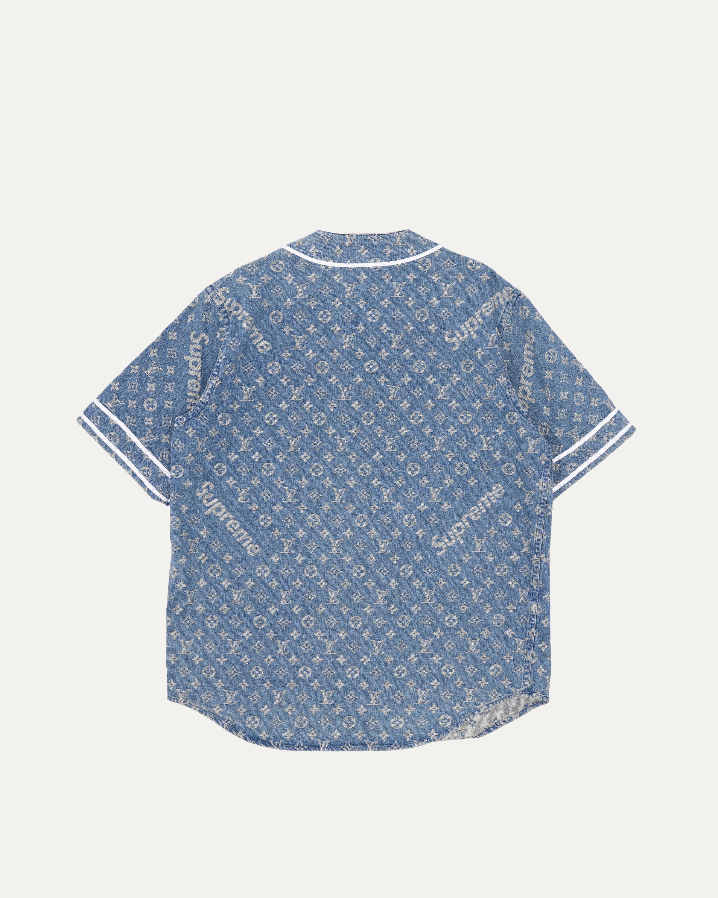 Supreme Jacquard Denim Baseball Jersey