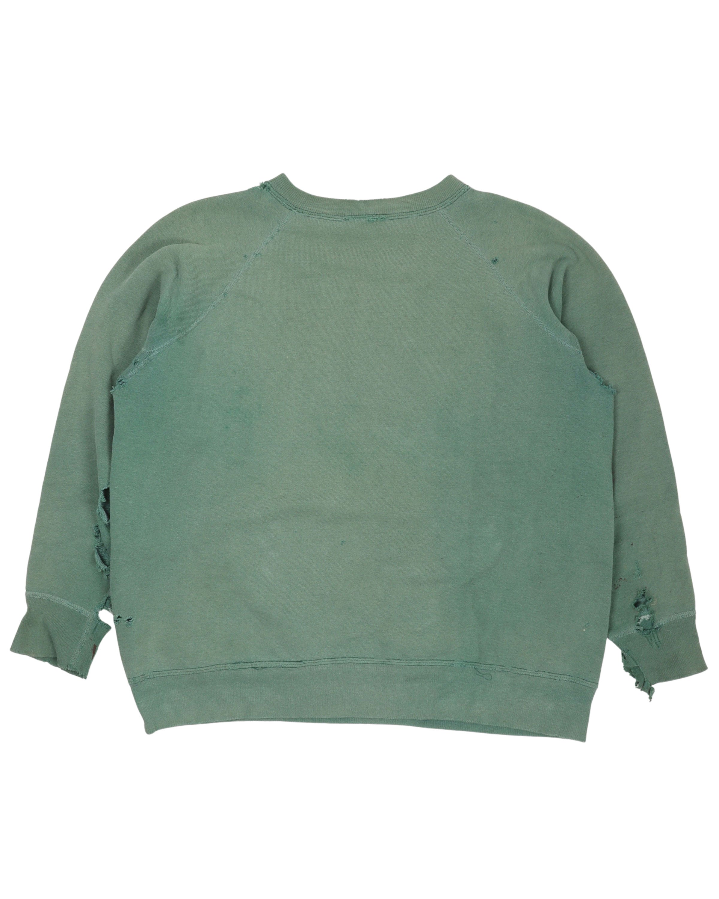 Distressed Raglan Sweatshirt