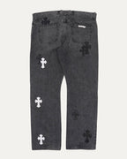Cross Patch Fleur Knee Jeans