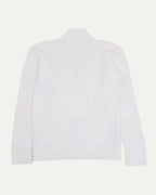 Linen Blend Zip Up Sweater