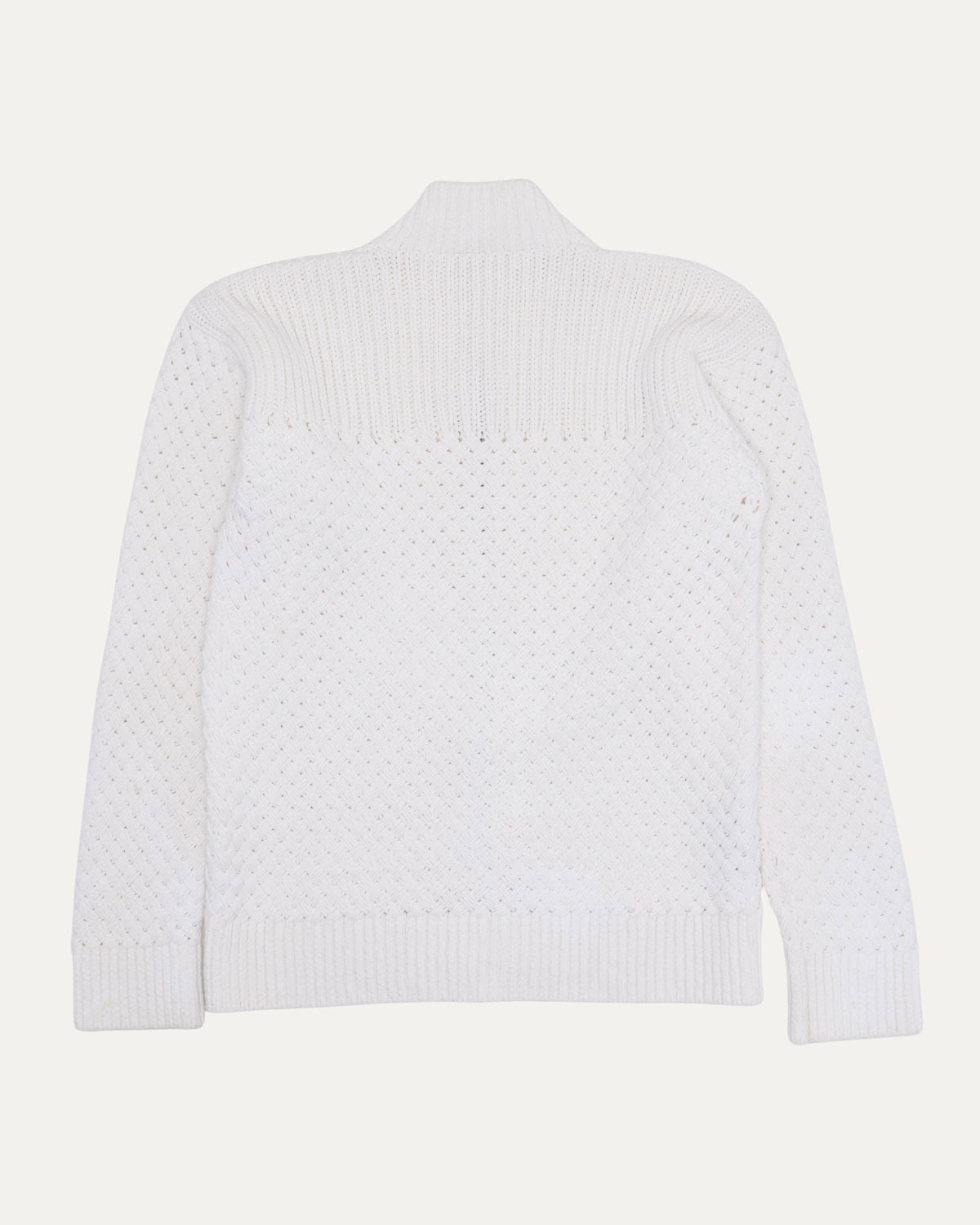 Linen Blend Zip Up Sweater