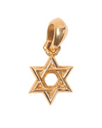 Gold Diamond Mini Star of David Pendant