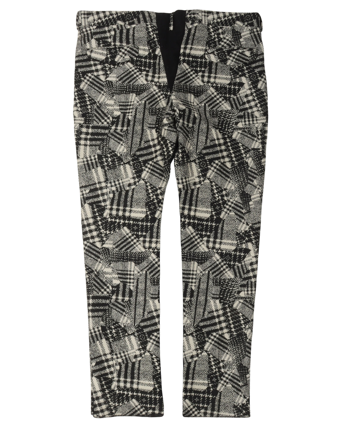 Monogram Wool Blend Plaid Pants
