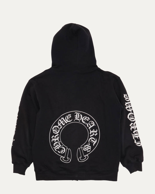 Vintage Thermal Lined Horseshoe Logo Zip Up Hoodie