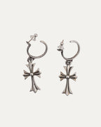Cross Hoop Earrings