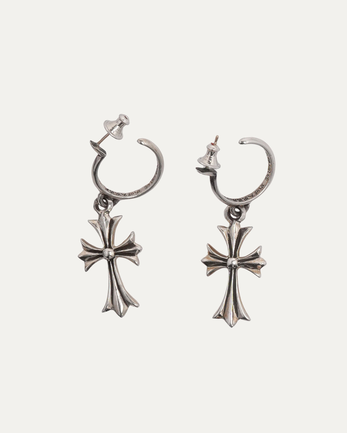 Cross Hoop Earrings