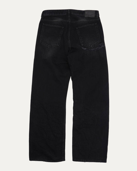 Distressed Black Jeans