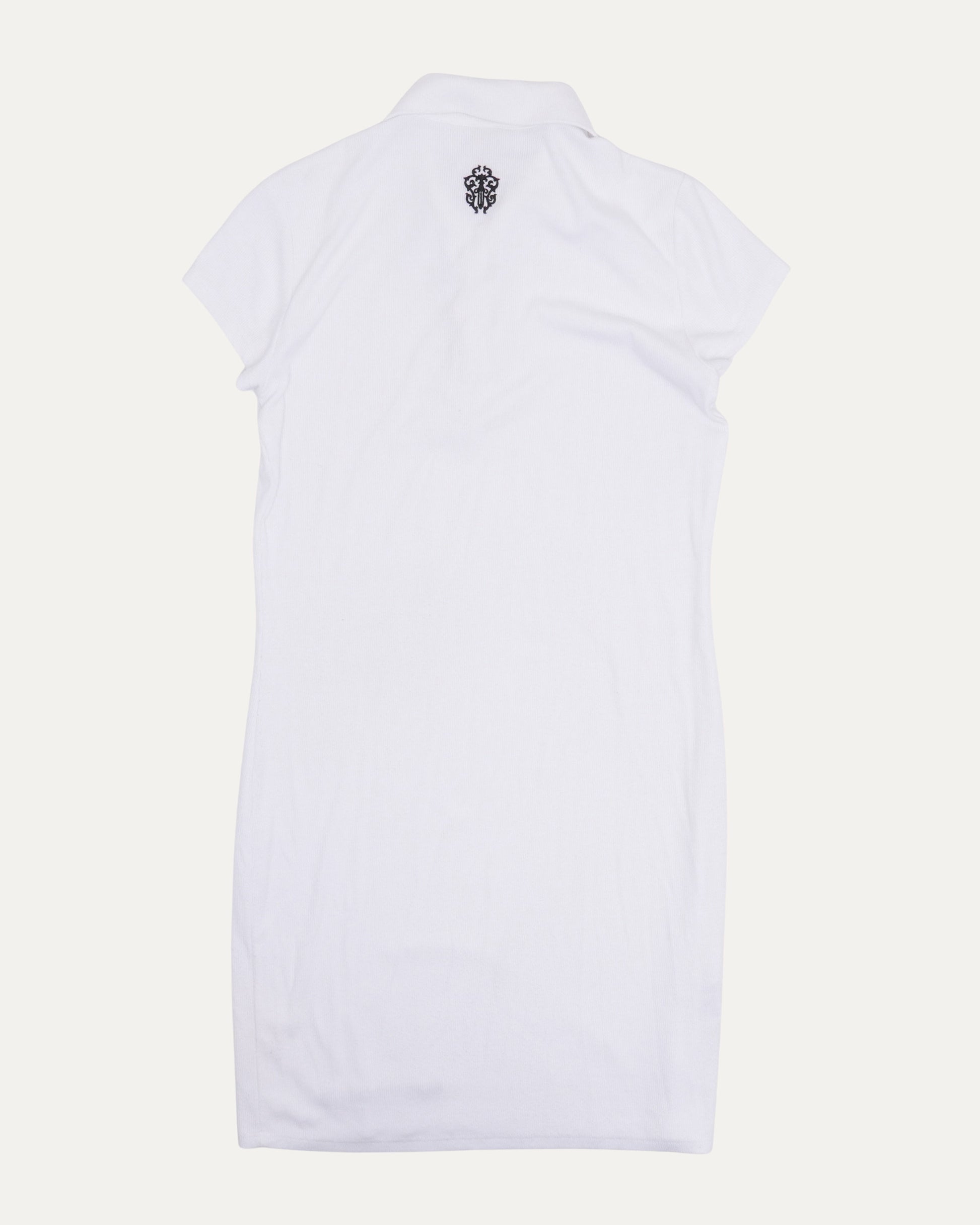 chrome heart mini dress Chrome Hearts Vine Dagger Collared Mini Dress – Justin Reed