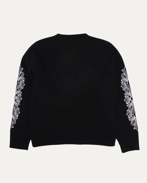Life Sentence Cashmere Floral Cross Crewneck Sweater