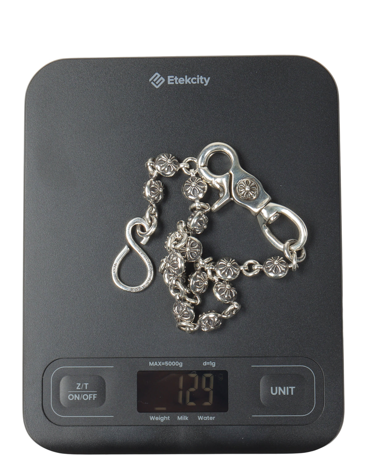 Silver Plus Ball Wallet Chain