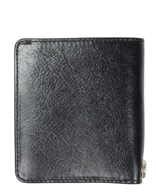 Leather Cross Bifold Patch Wallet