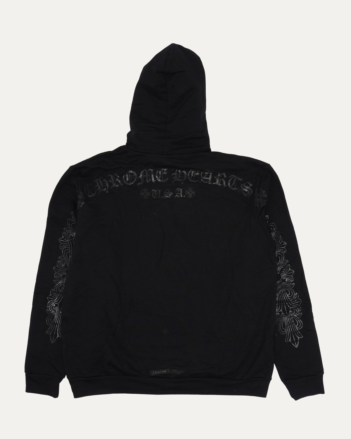 Tonal Glitter Print Horseshoe Logo Hoodie
