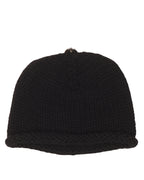 Fleur De Lis Cashmere Pony Hair Patch Beanie