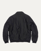 Wool Blend Collared Bomber Jacket
