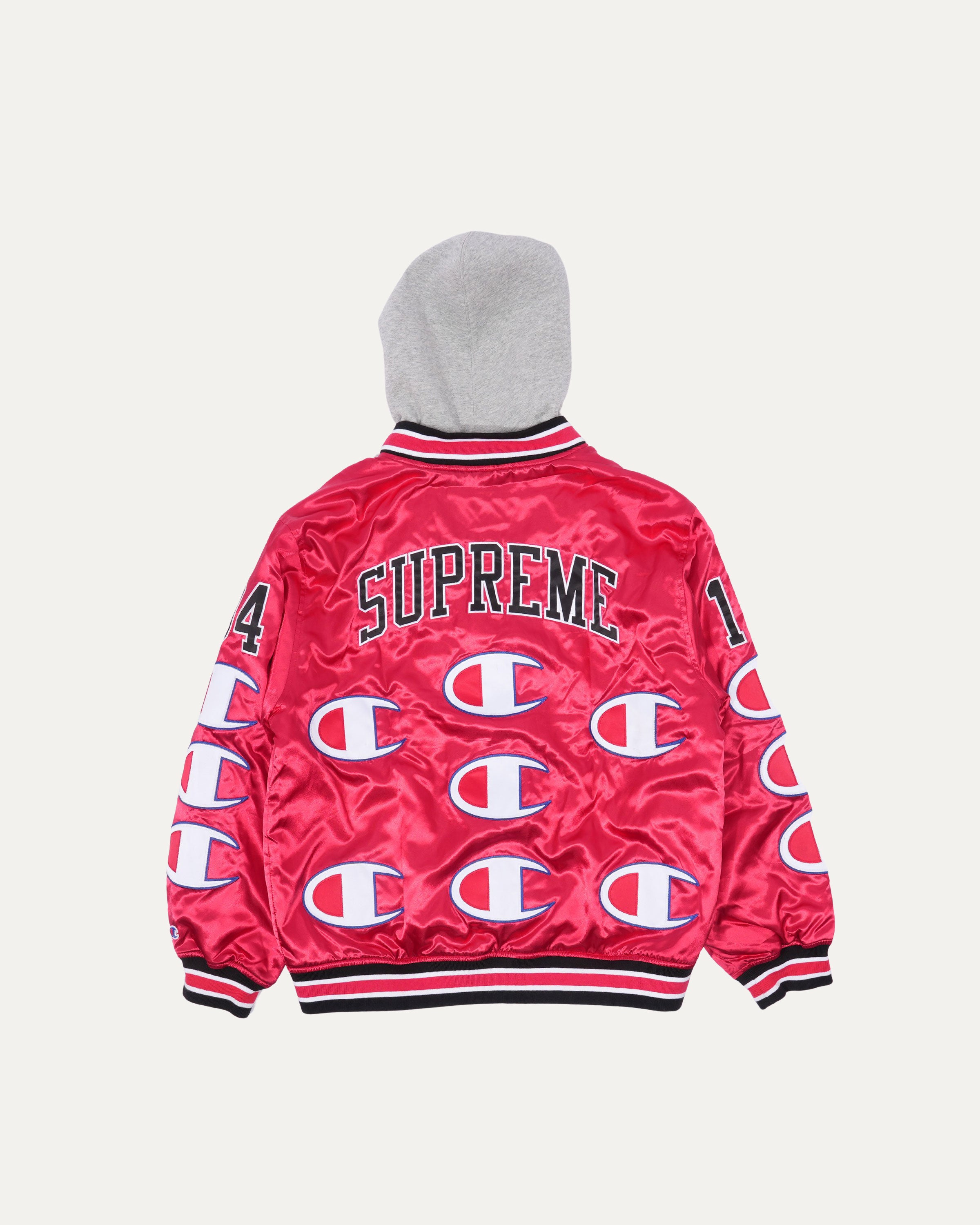 Champion Hooded Satin Varsity Jacket