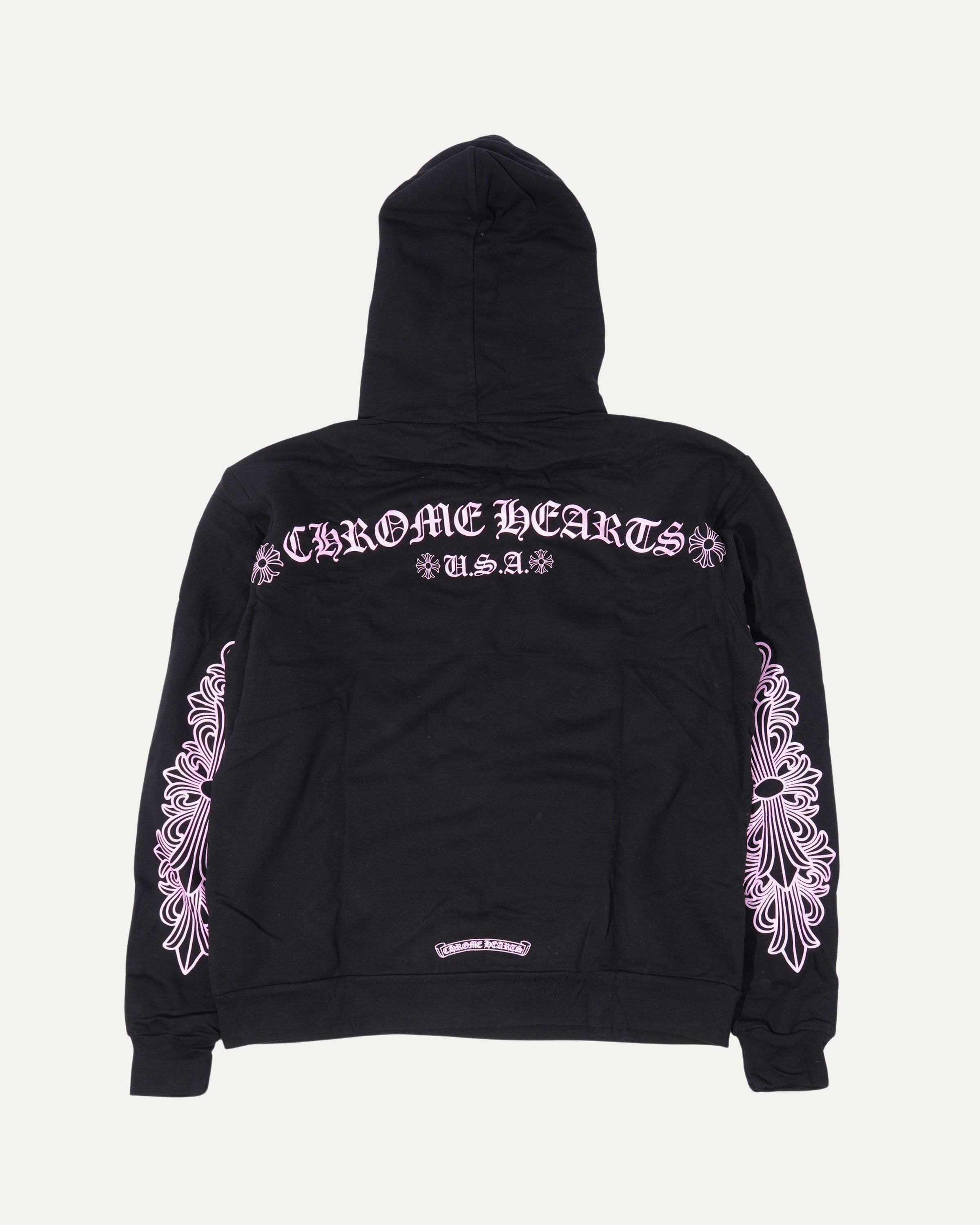 Friends & Family Pink Glitter Horseshoe Logo Hoodie