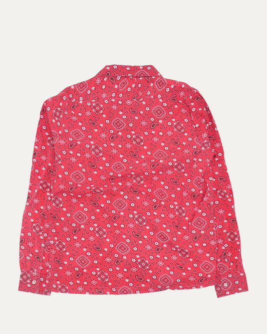 Bandana Print Camp Collar Shirt