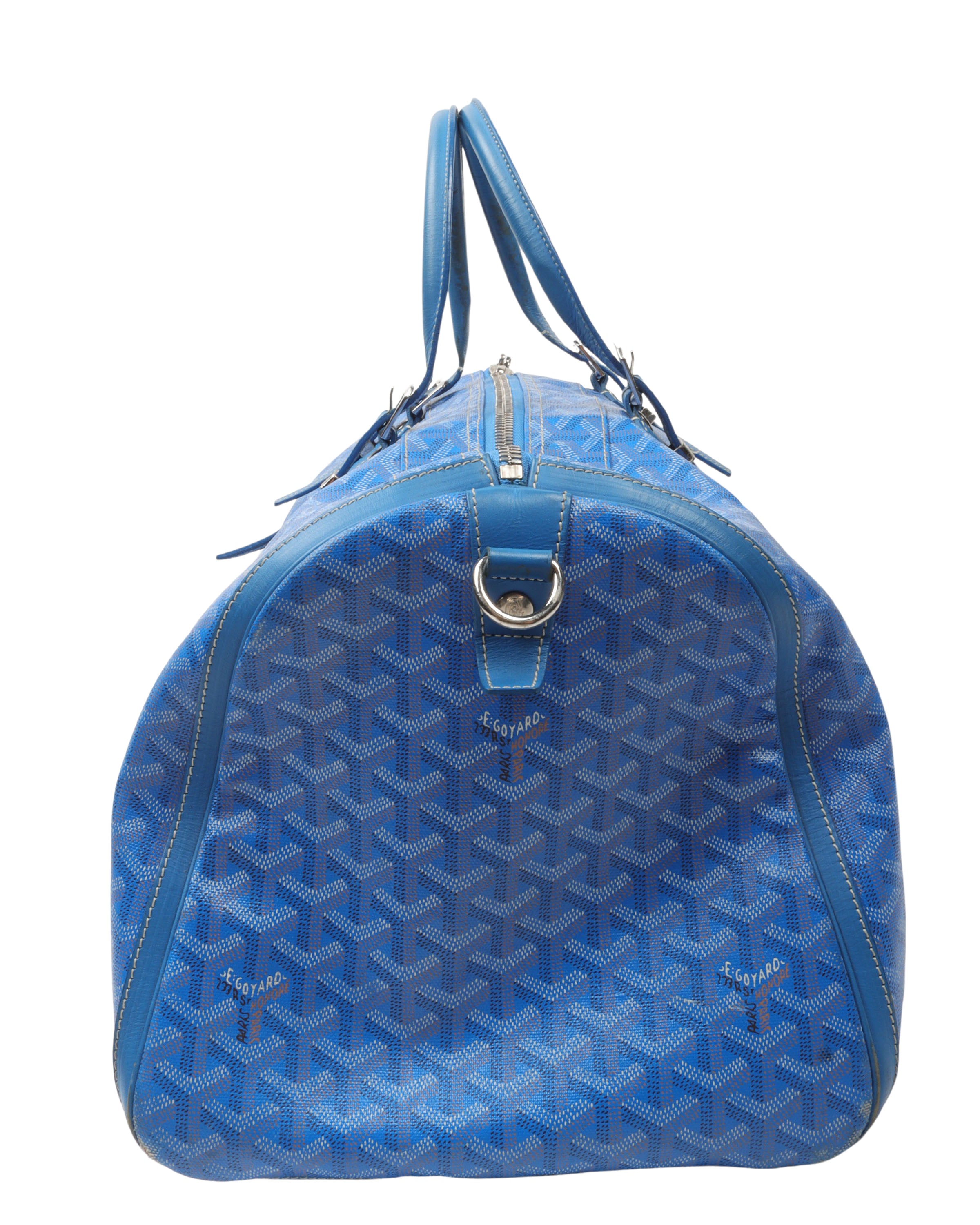 Goyard Croisiere 50 Navy Blue Duffle Travel Bag SAH Initials Carry On  Weekend Bag – THE-ECHELON