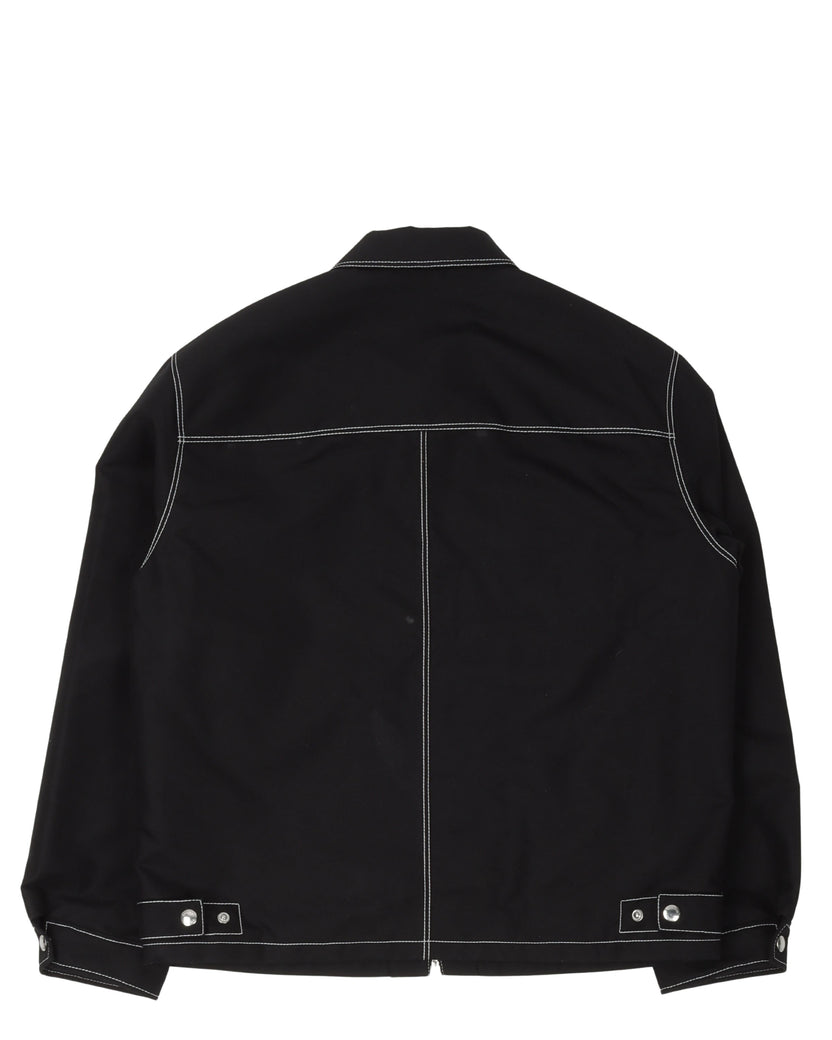 Contrast Stitched Nylon Jacket