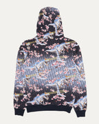 Sorayama Dinosaur Cherry Blossom Oblique Hoodie