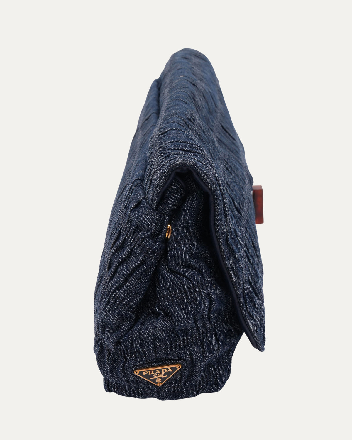 Gaufré Denim Clutch